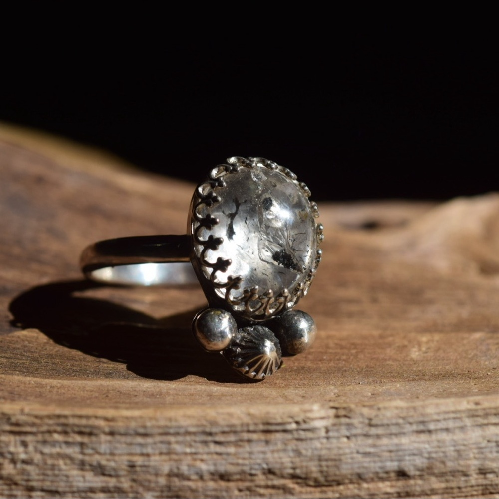 Handmade Sterling Silver Enhydro Quartz ring